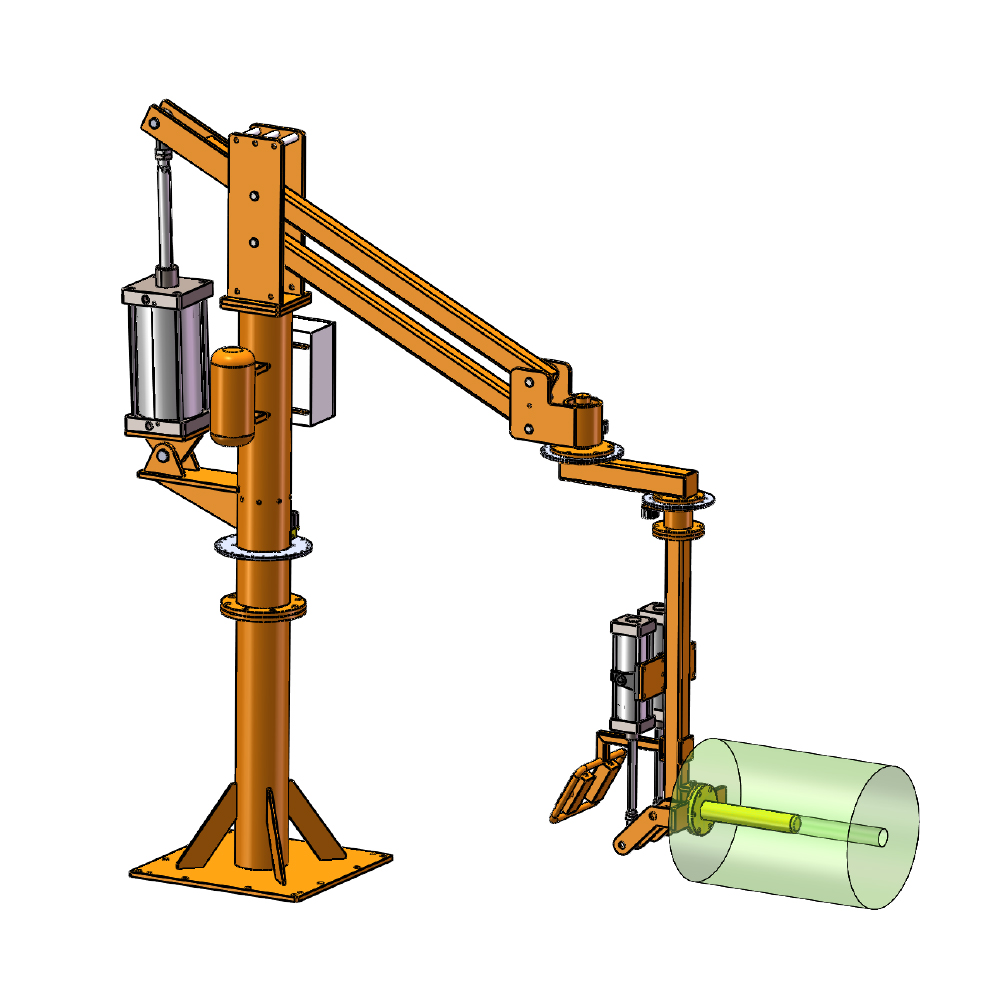 200kg Industrial Pneumatic Lifting Manipulator with Pneumatic Shaft for Rolls Reels