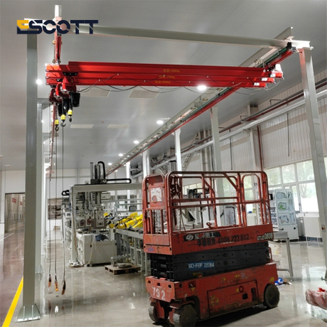 500kg Mobile Material Handling Gantry Truss Crane with Electric Hoist
