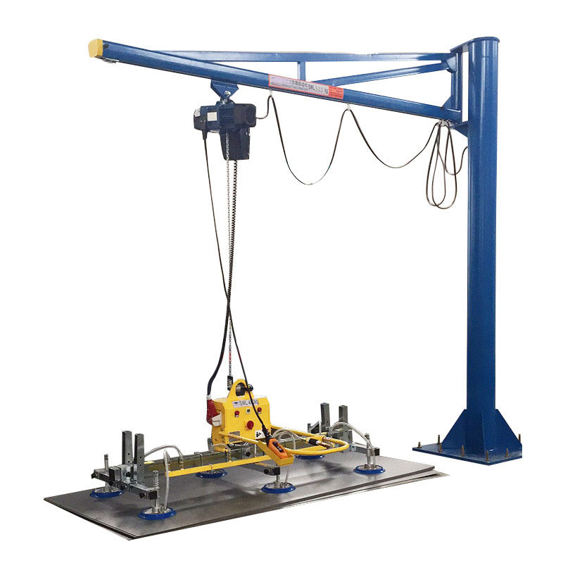 500kg Metal Sheet Big Board Suction Vacuum Lifter Pneumatic Jib Crane