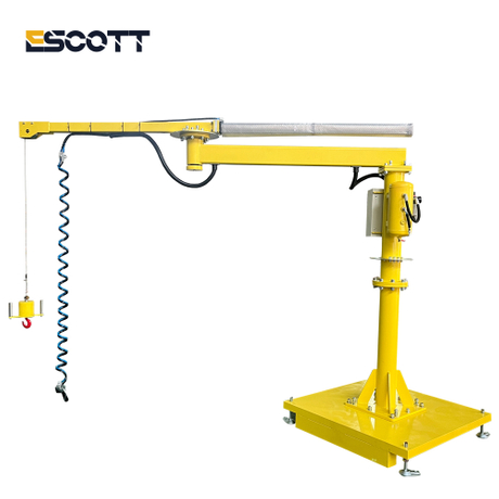 Column Mounted 360° Rotation Cantilever Crane with Electric Hoist And Folding Arm Jib Crane