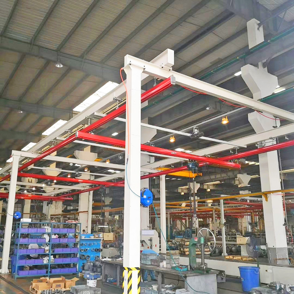 Free Standing Bridge Crane 500kg KBK Rail Single Double Overhead Crane Lifting Equipment