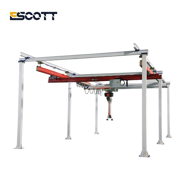 High Efficiency Lifting Equipment Rail Travelling Bridge Crane 1ton Double Girder Overhead Crane