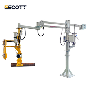 Industrial Robotic Arm Pneumatic Manipulator With Fixture for Roll Handling