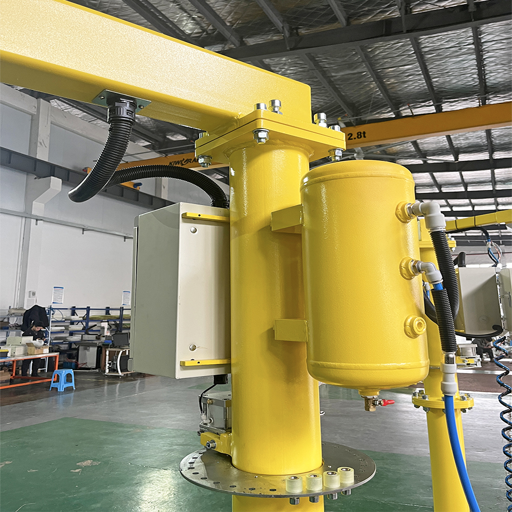 Column Mounted 360° Rotation Cantilever Crane with Electric Hoist And Folding Arm Jib Crane