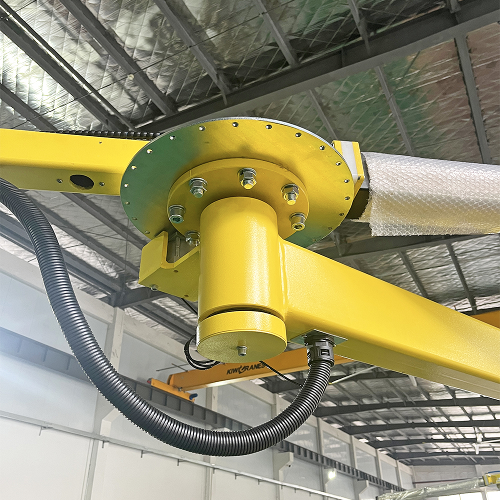 Column Mounted 360° Rotation Cantilever Crane with Electric Hoist And Folding Arm Jib Crane