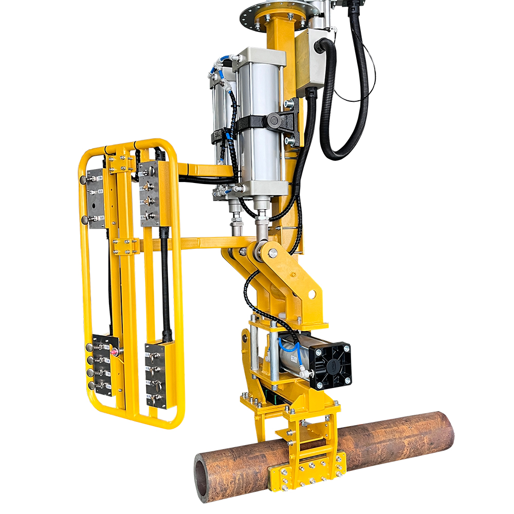 Industrial Robotic Arm Pneumatic Manipulator With Fixture for Roll Handling