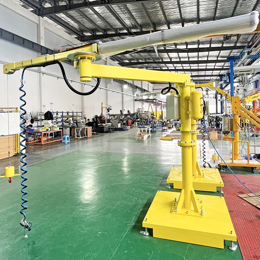 Column Mounted 360° Rotation Cantilever Crane with Electric Hoist And Folding Arm Jib Crane